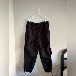 H&M Black Women’s Relaxed Parachute Drawstring Joggers